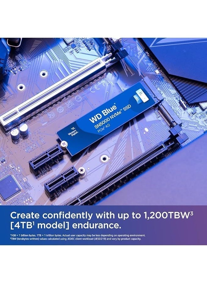 Western Digital WD Blue SN5000 500GB NVMe SSD | PCIe Gen 4.0 M.2 2280 | Up to 5,000MB/s Read Speed | nCache 4.0 Technology - Image 3